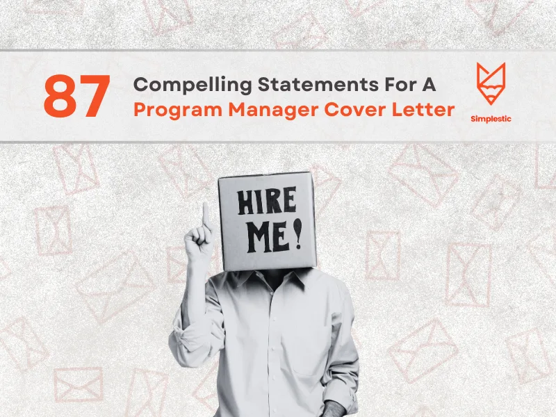 Cover Letter For Program Manager | 87 Compelling Statements