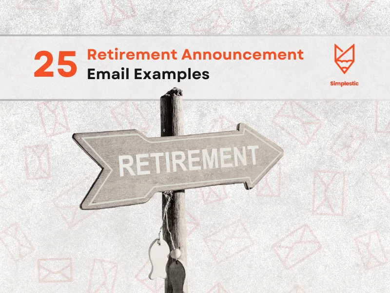 Retirement email examples