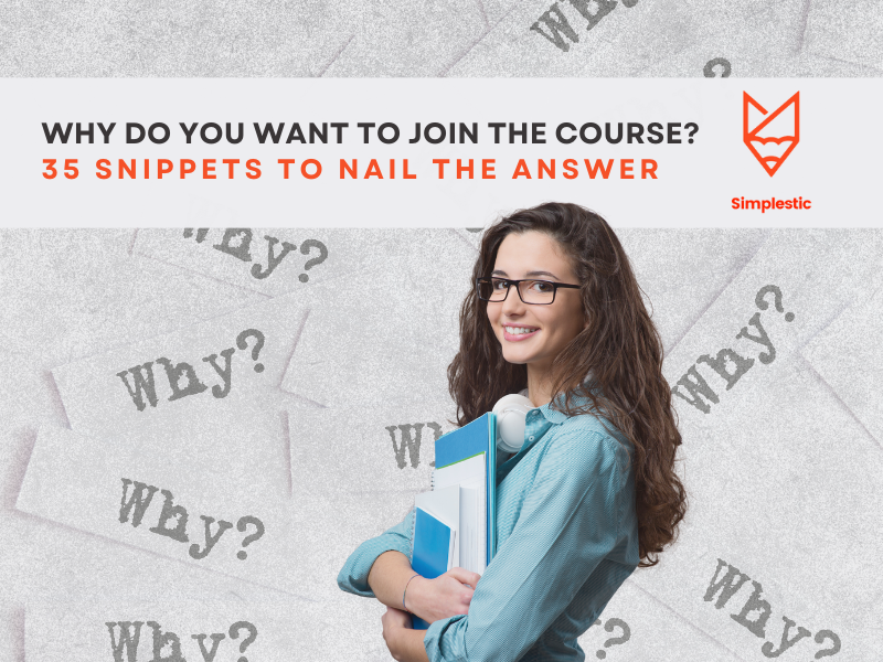 Why Do You Want to Join the Course?